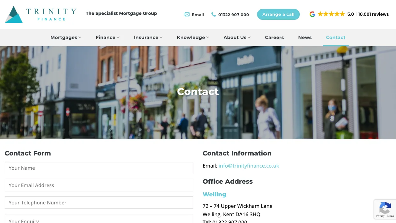 Edinburgh Mortgage Broker - Trinity Finance website preview