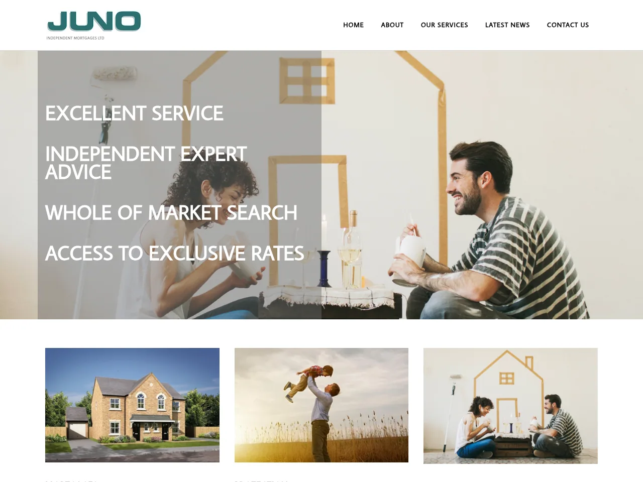 Juno Independent Mortgages website preview