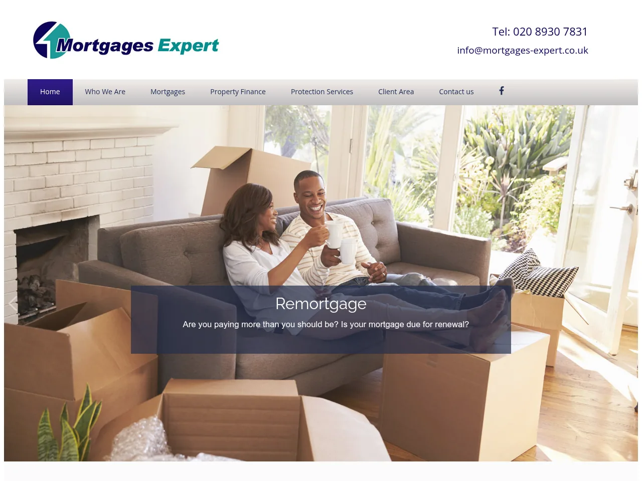 Mortgages Expert website preview