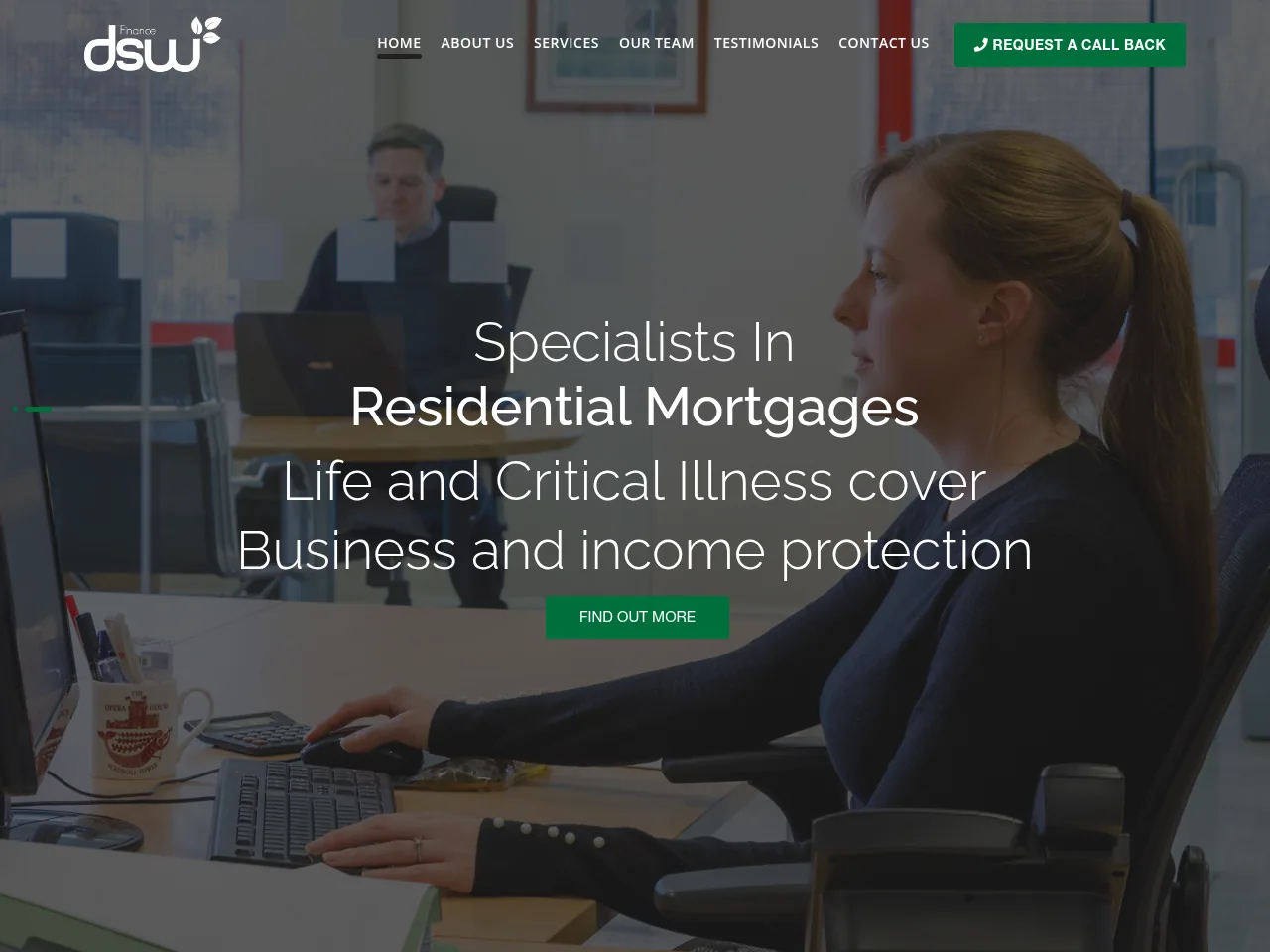 DSW Finance website preview