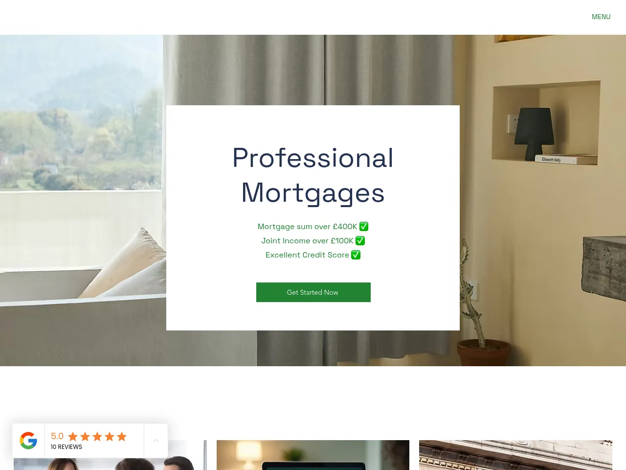 Sussex Mortgages website preview