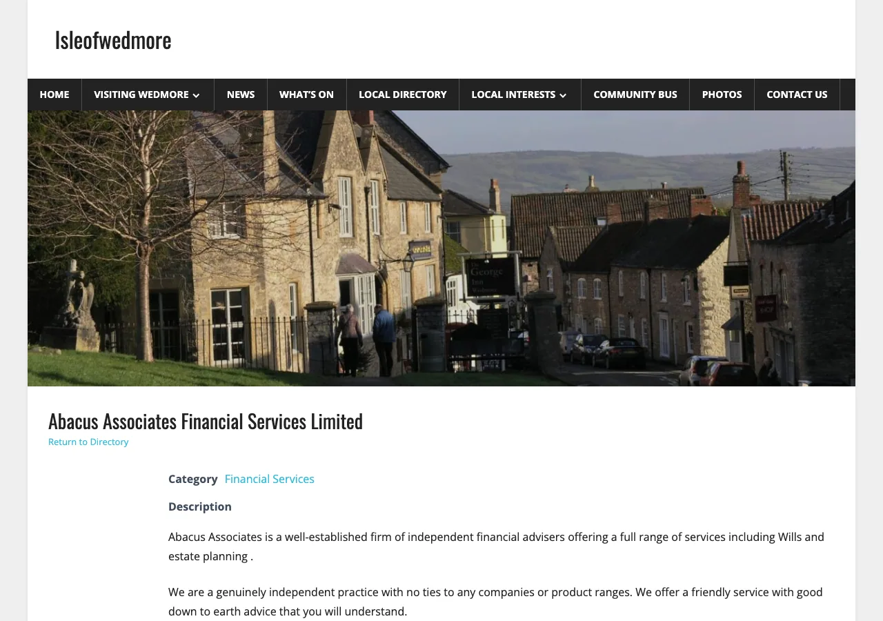 Abacus Associates Financial Services Limited website preview