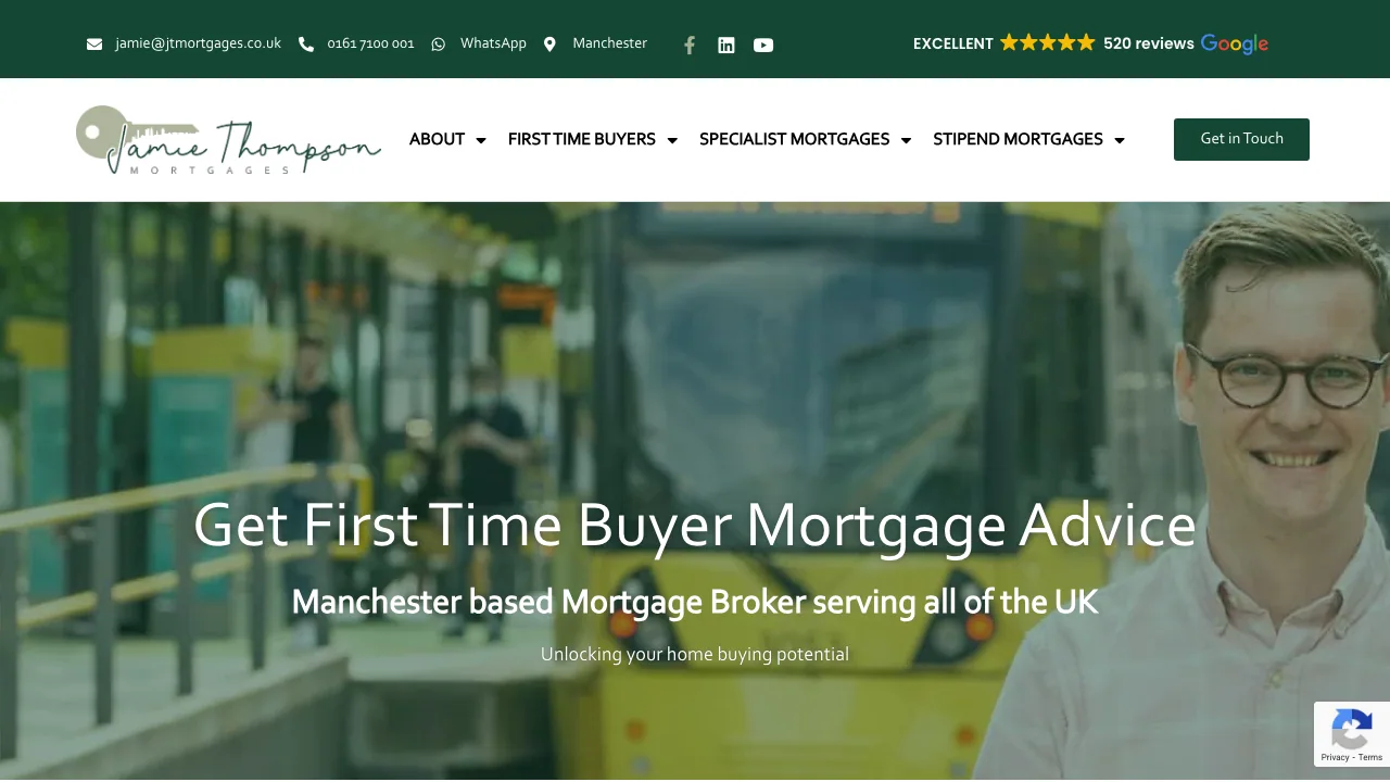 Jamie Thompson Mortgages website preview