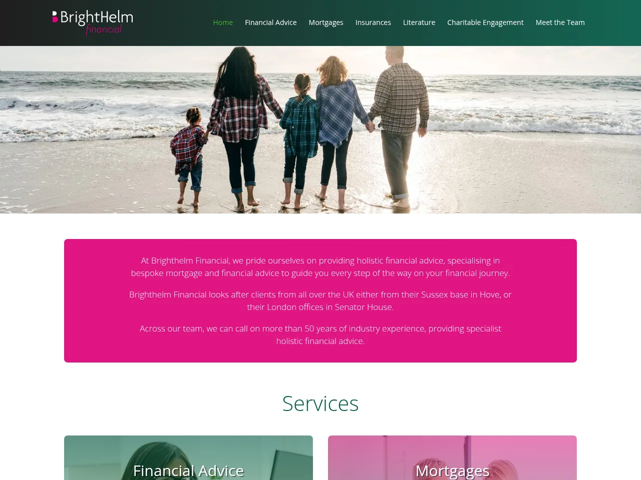 Brighthelm Financial website preview