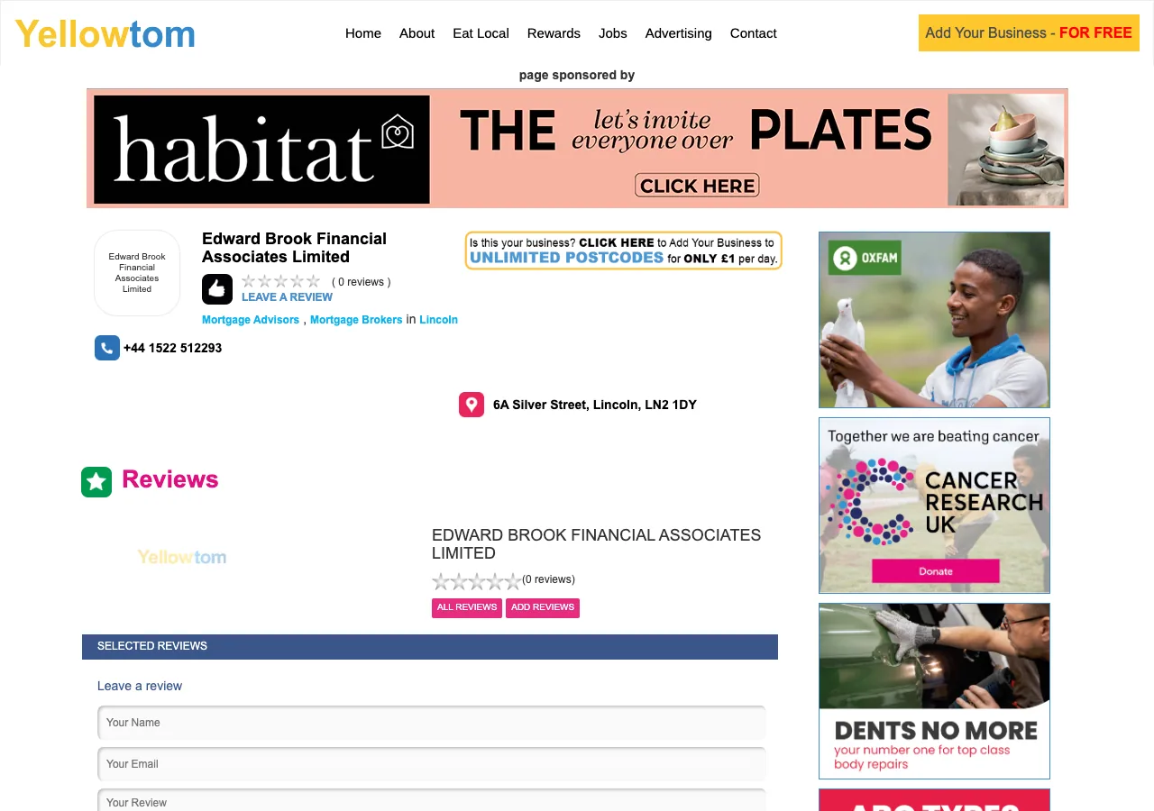 Edward Brook Financial Associates Limited website preview
