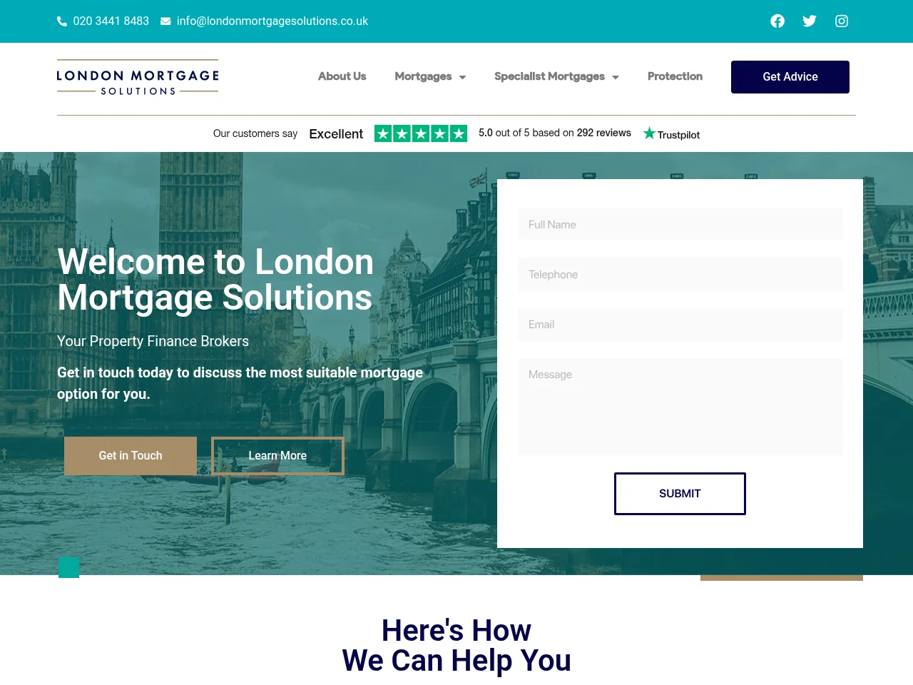 London Mortgage Solutions website preview