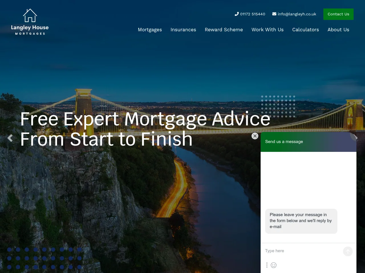 Langley House Mortgages website preview