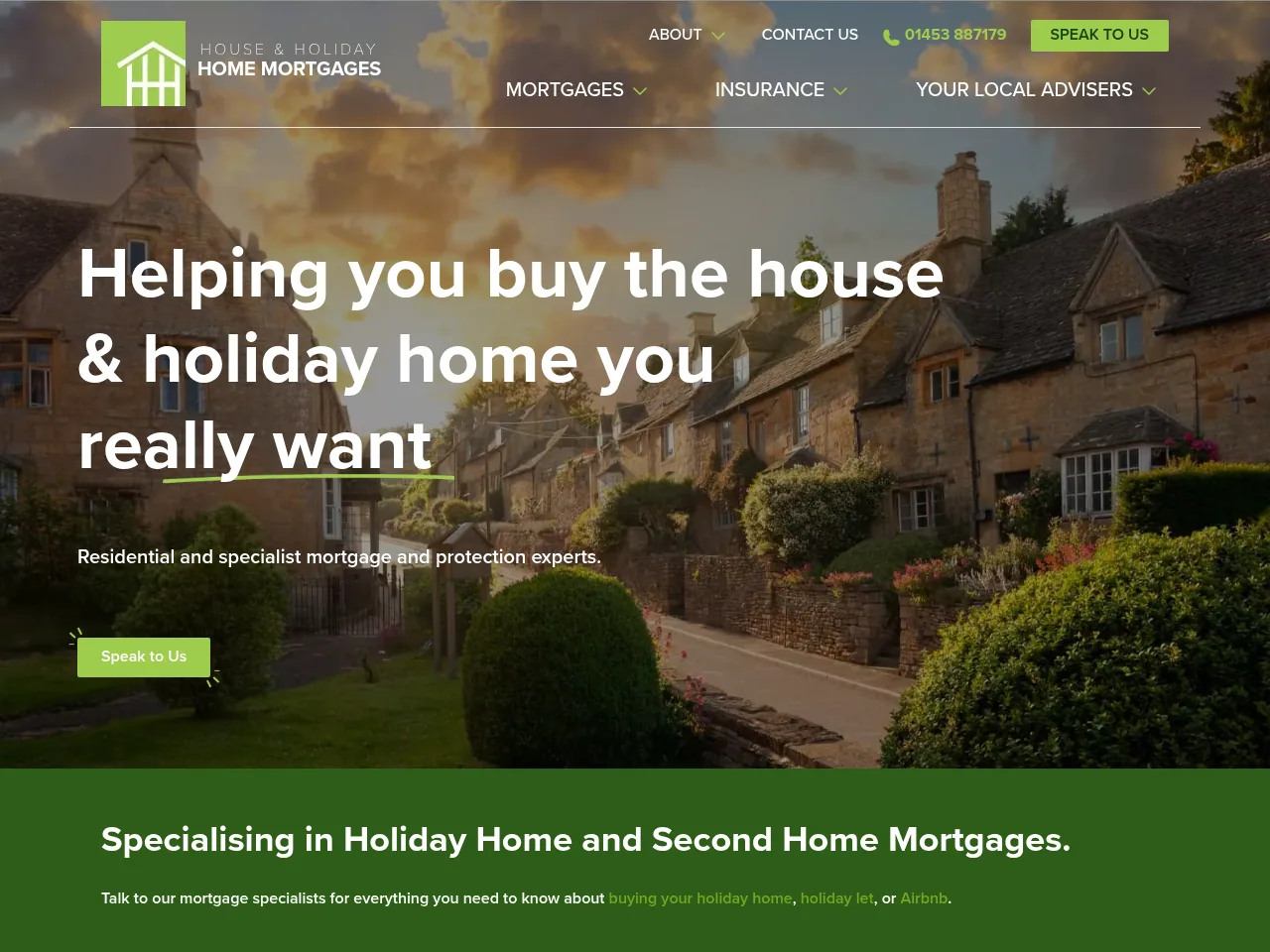 House & Holiday Home Mortgages website preview