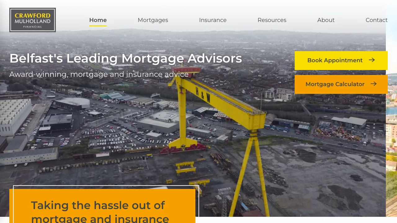 Crawford Mulholland Mortgage Advisors Belfast website preview