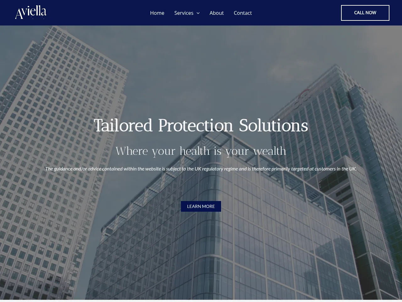 Tailored Protection Solutions website preview