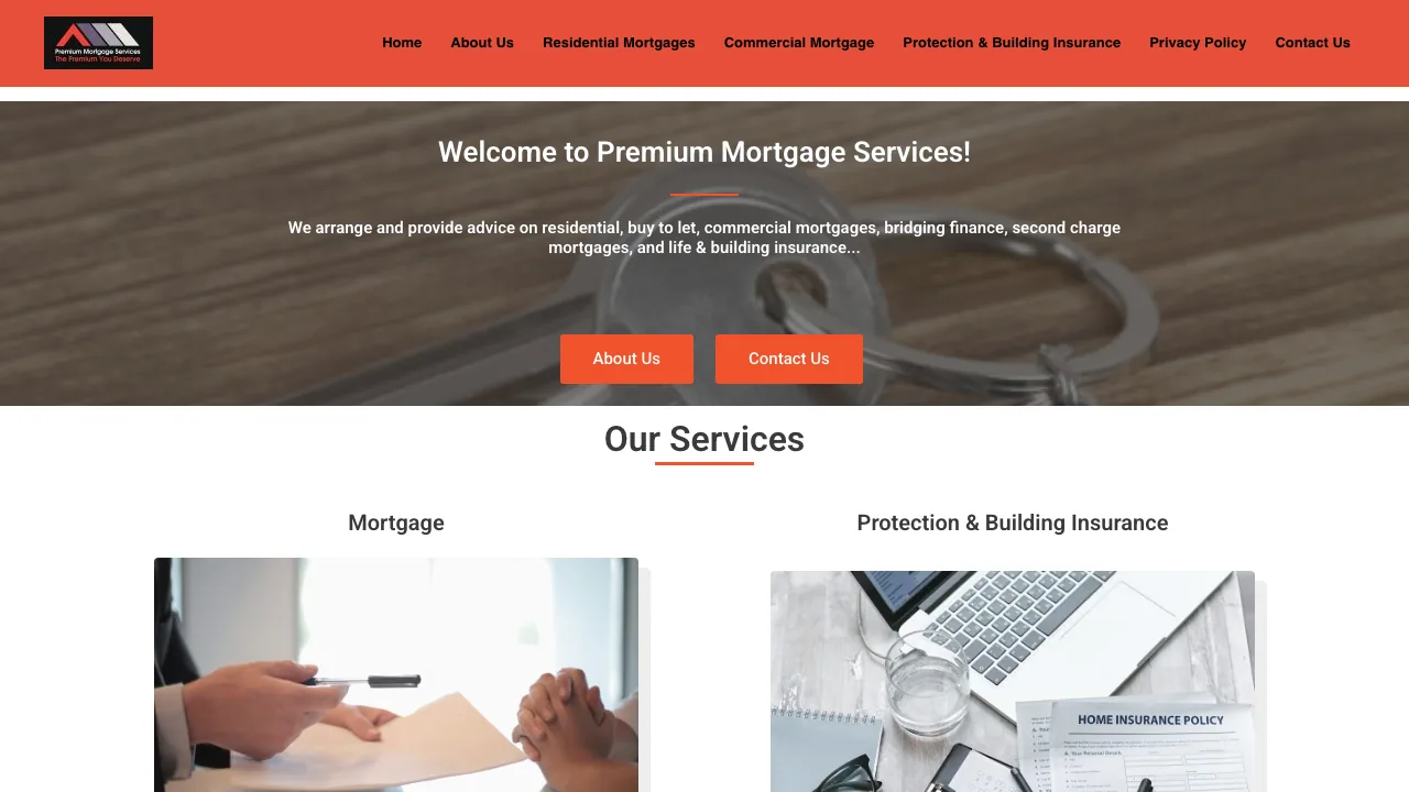 Premium Mortgage Services website preview