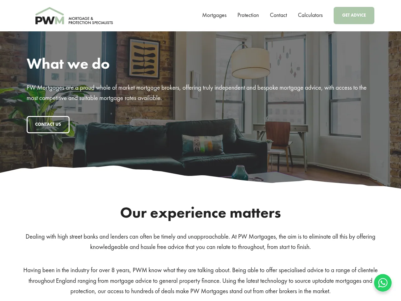 PW Mortgages website preview