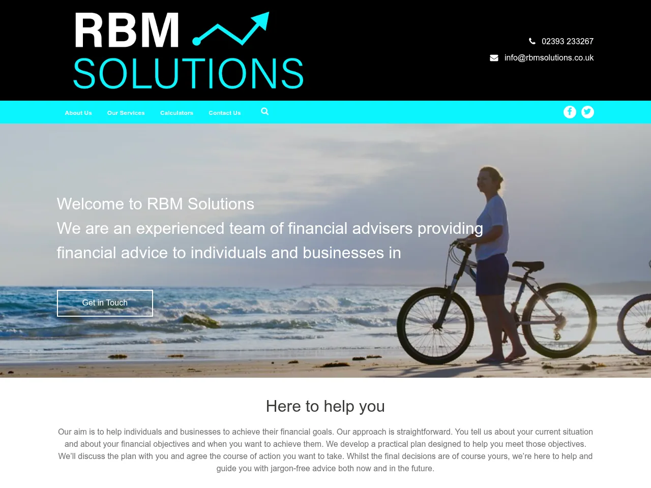 RBM Solutions website preview