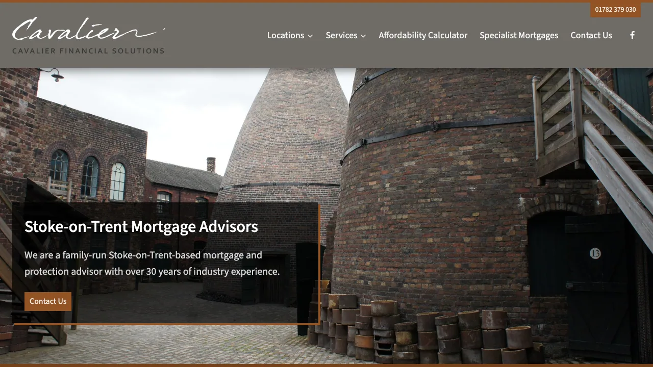 Cavalier Financial Solutions | Stoke-on-Trent website preview