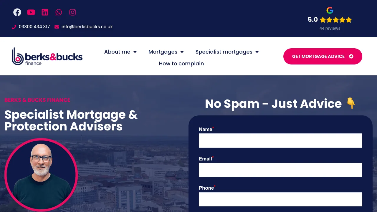 Berks & Bucks Finance website preview