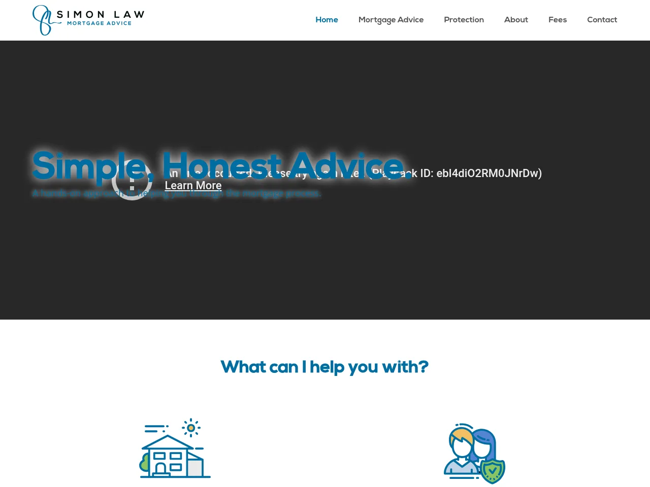 Simon Law Mortgage Advice website preview