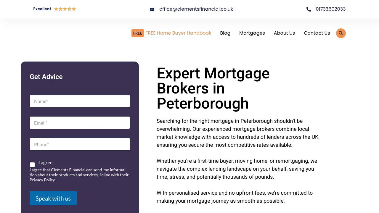 Peterborough Mortgage Broker and Insurance Services | Clements Financial Ltd website preview