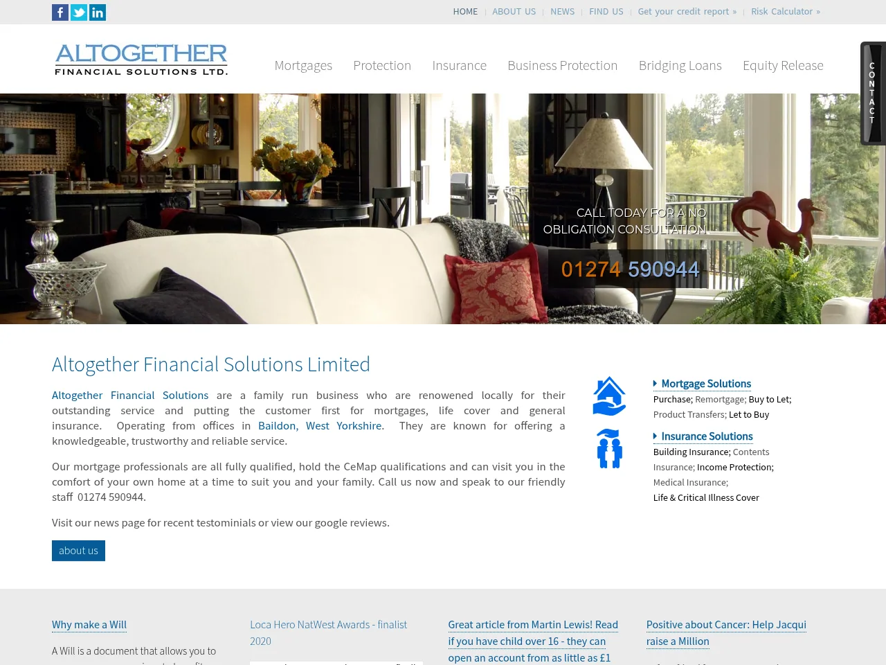 Altogether Financial Solutions website preview