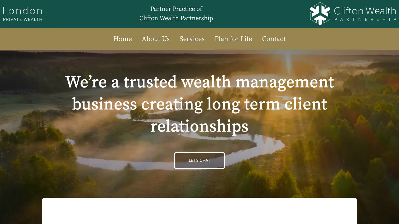 London Private Wealth website preview
