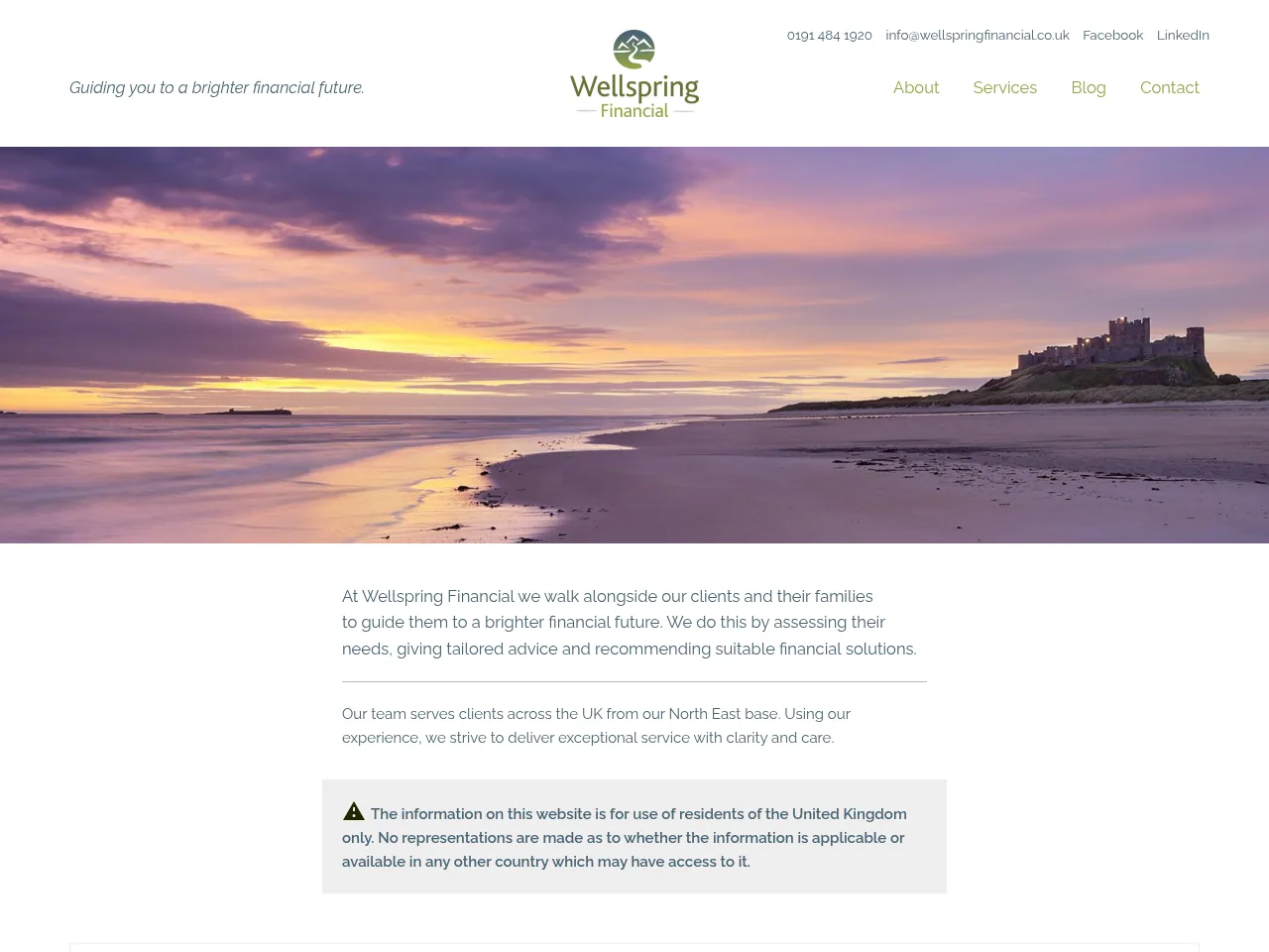 Wellspring Financial website preview