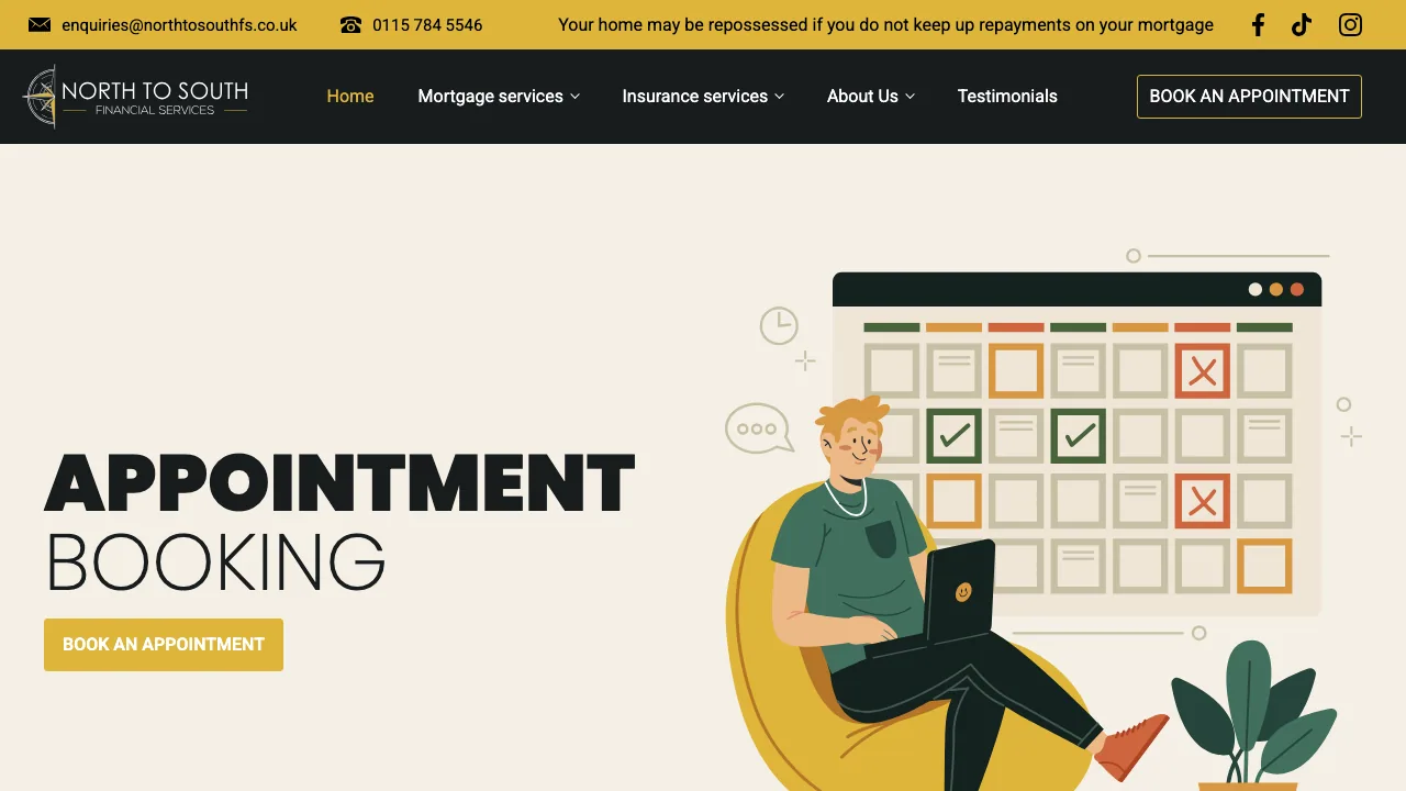 North to South Financial Services Ltd website preview
