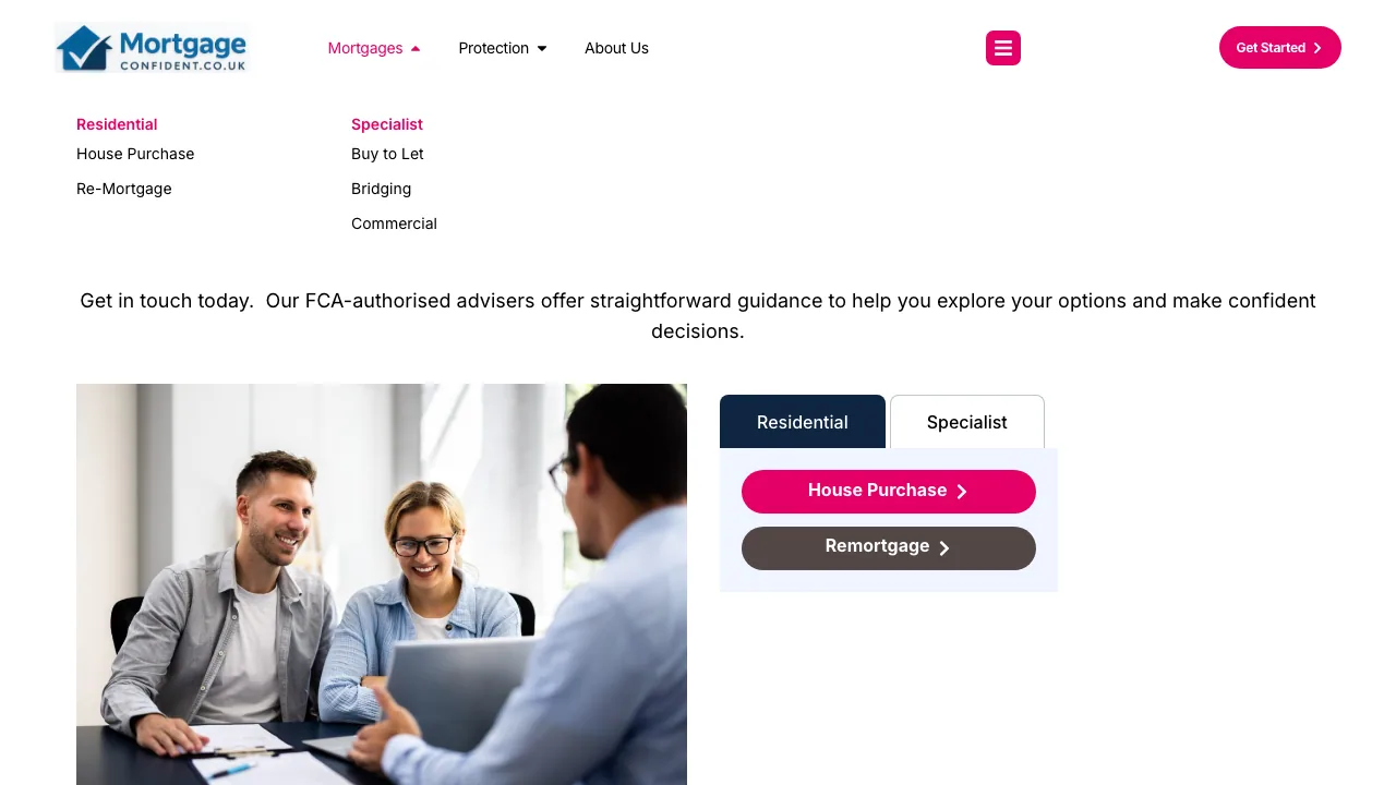 Mortgage Confident website preview