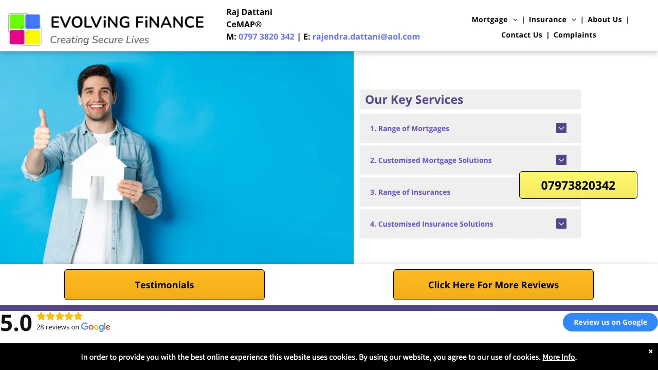 Evolving Finance website preview