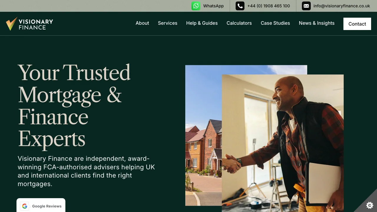 Visionary Finance website preview