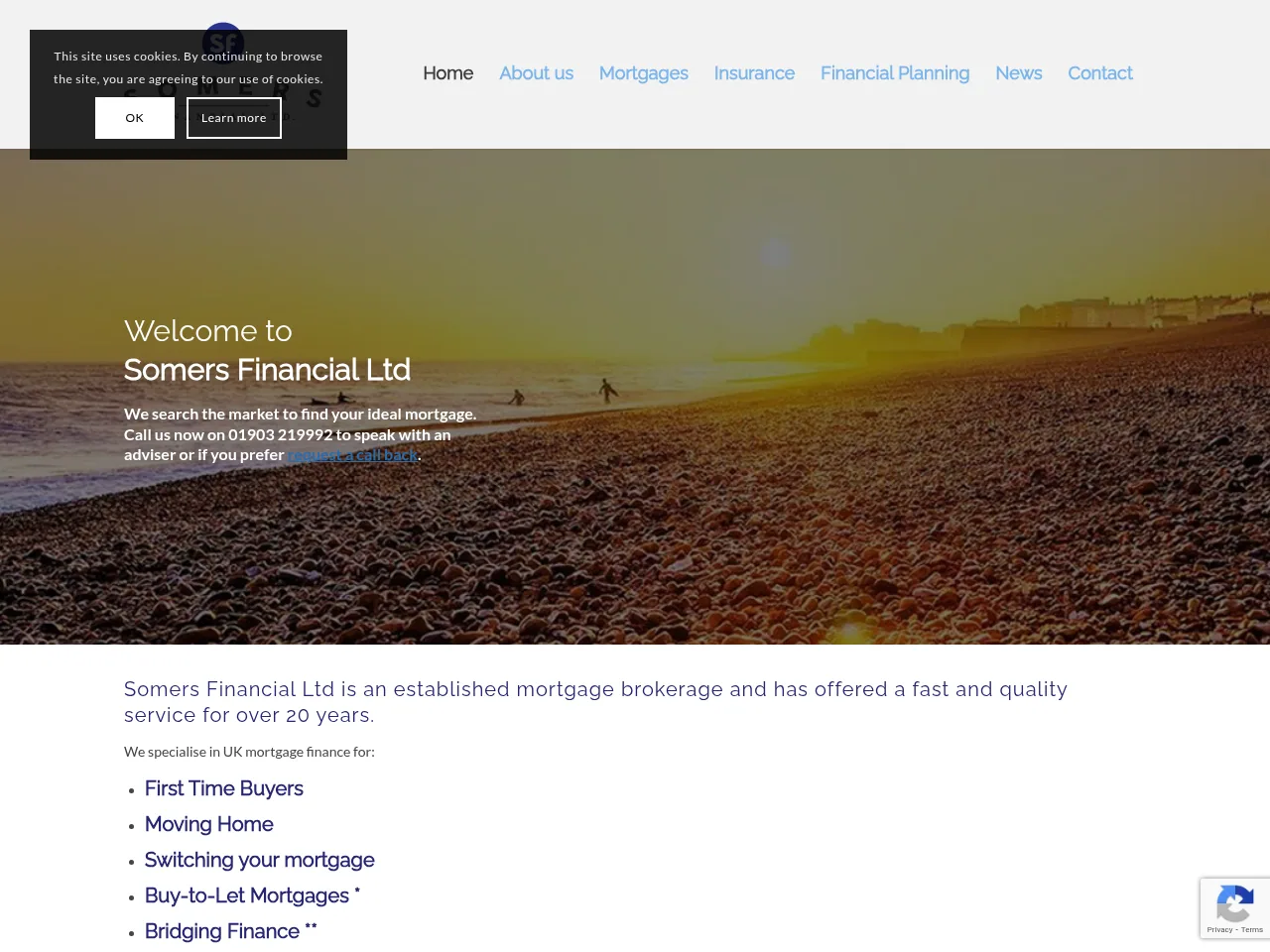 Somers Financial website preview