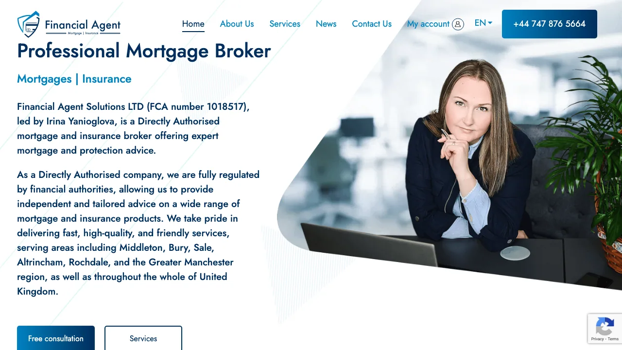 Financial Agent Solutions website preview