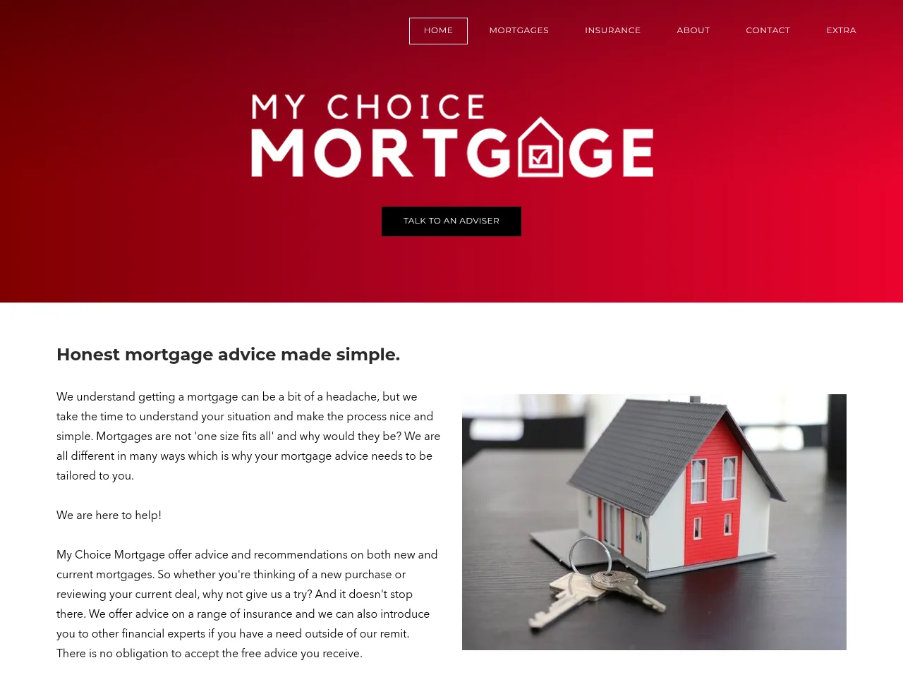 My Choice Mortgage website preview