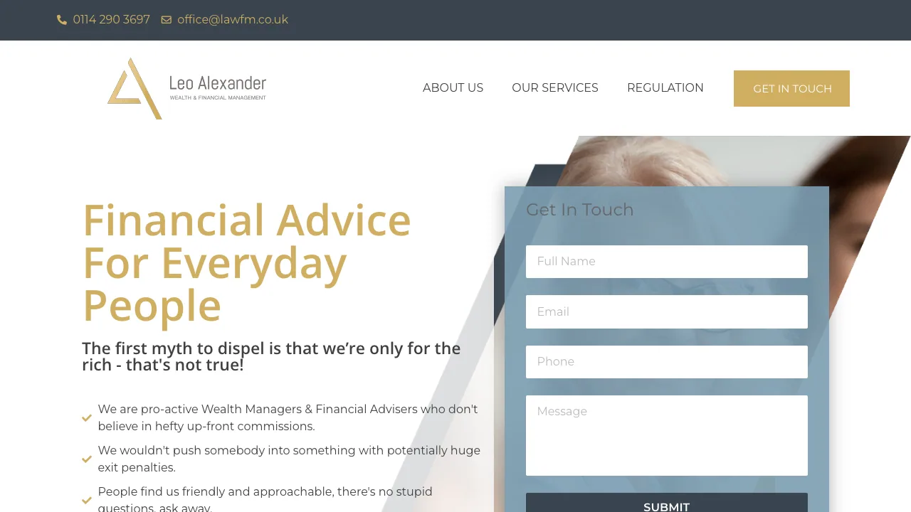 Leo Alexander Wealth & Financial Management Ltd website preview