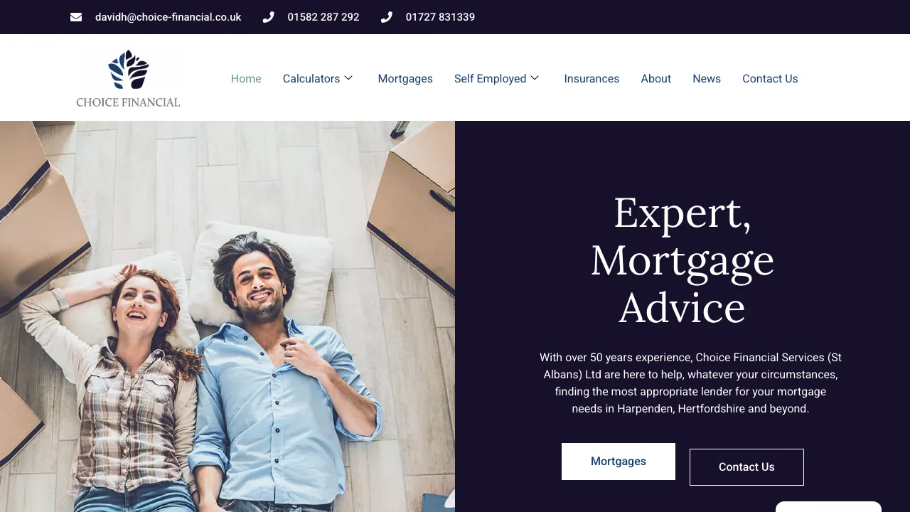 Choice Financial - Fee Free Mortgage Brokers website preview