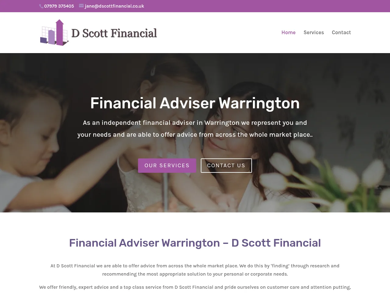 D Scott Financial website preview
