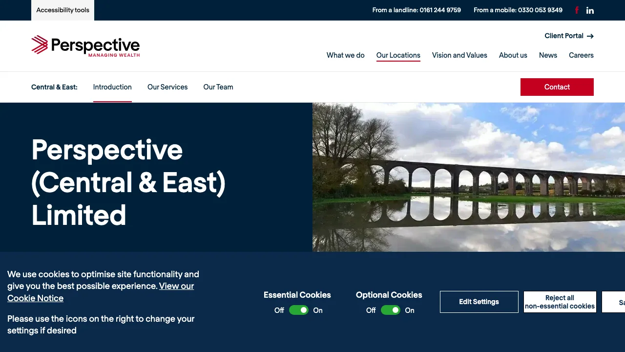 Perspective (Central & East) Ltd- Cambridge Office website preview