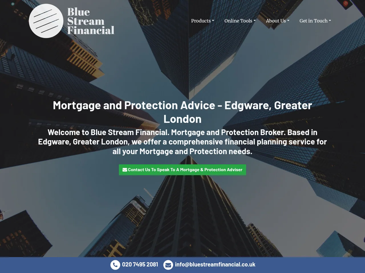 Blue Stream Financial website preview