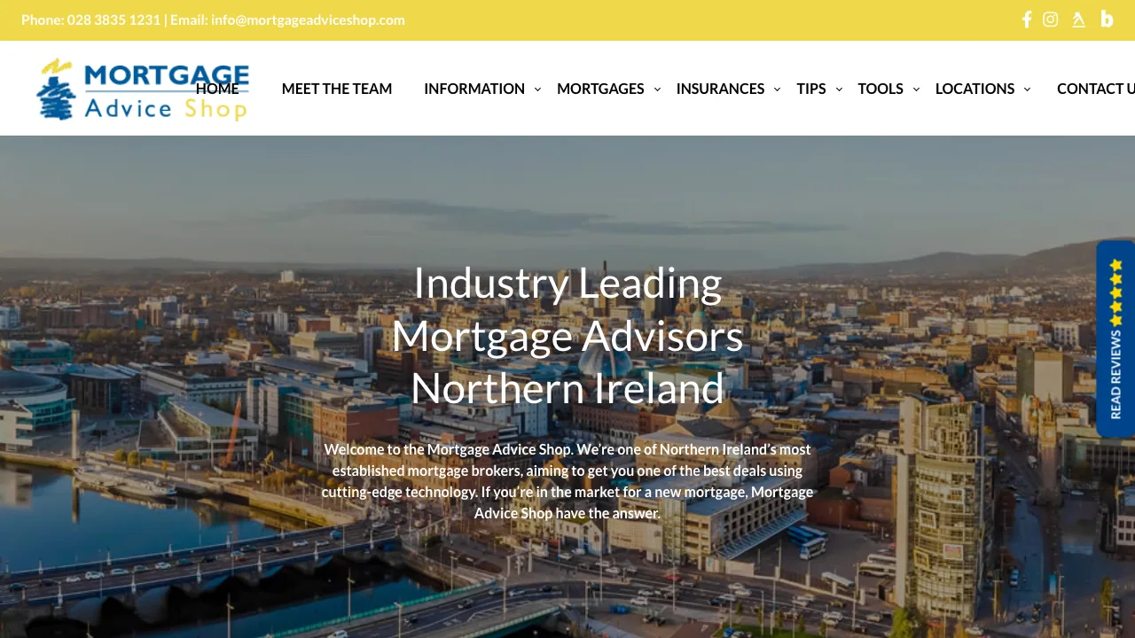 Mortgage Advice Shop - Mortgage Advice Belfast website preview