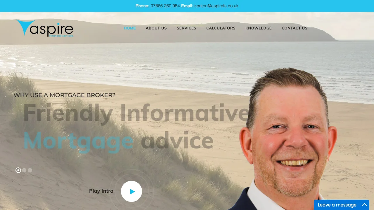 Aspire Financial Services Bideford and North Devon-Mortgage Adviser website preview