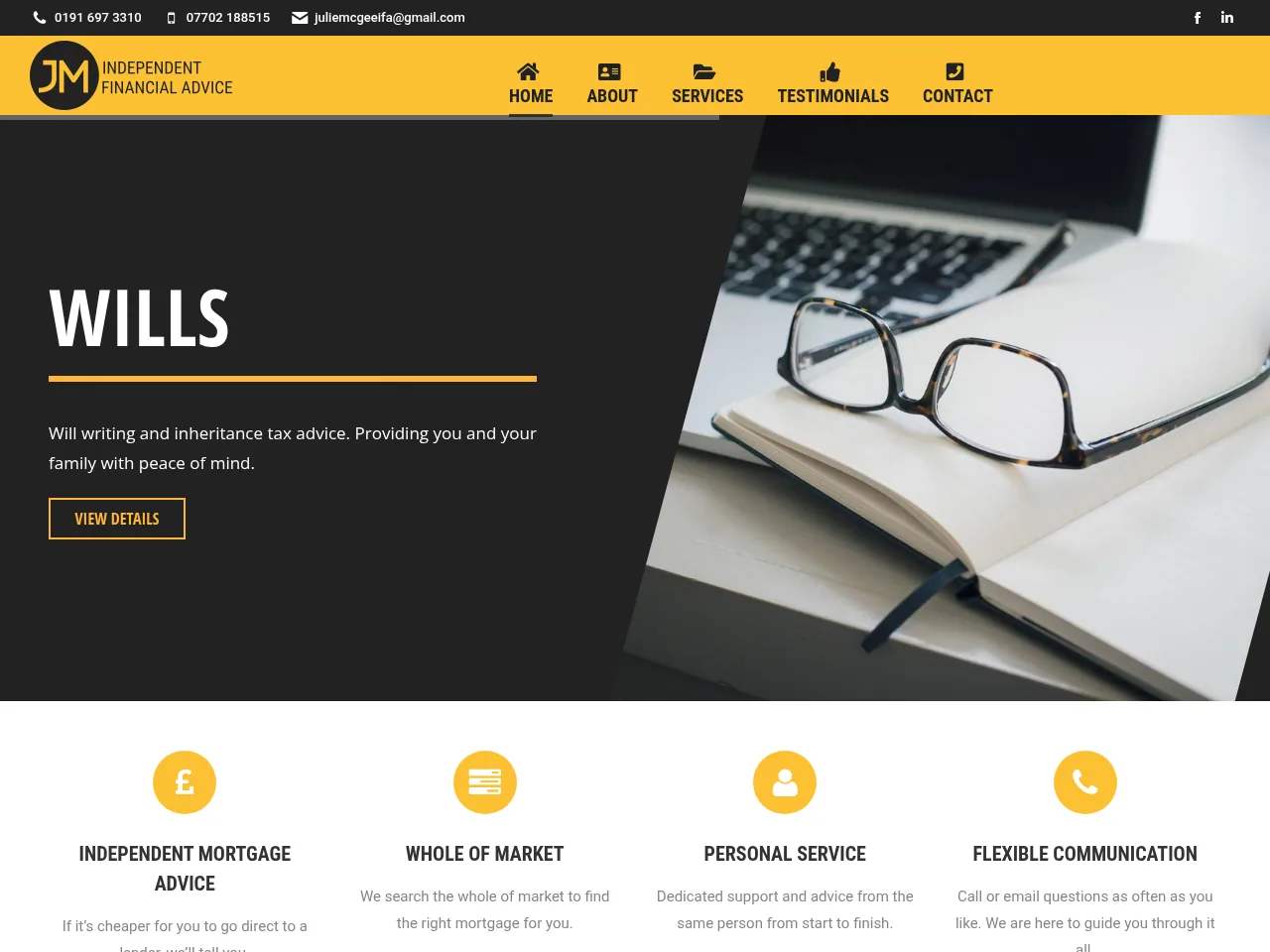 Julie McGee website preview