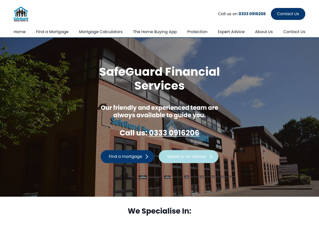 SafeGuard Financial Services website preview
