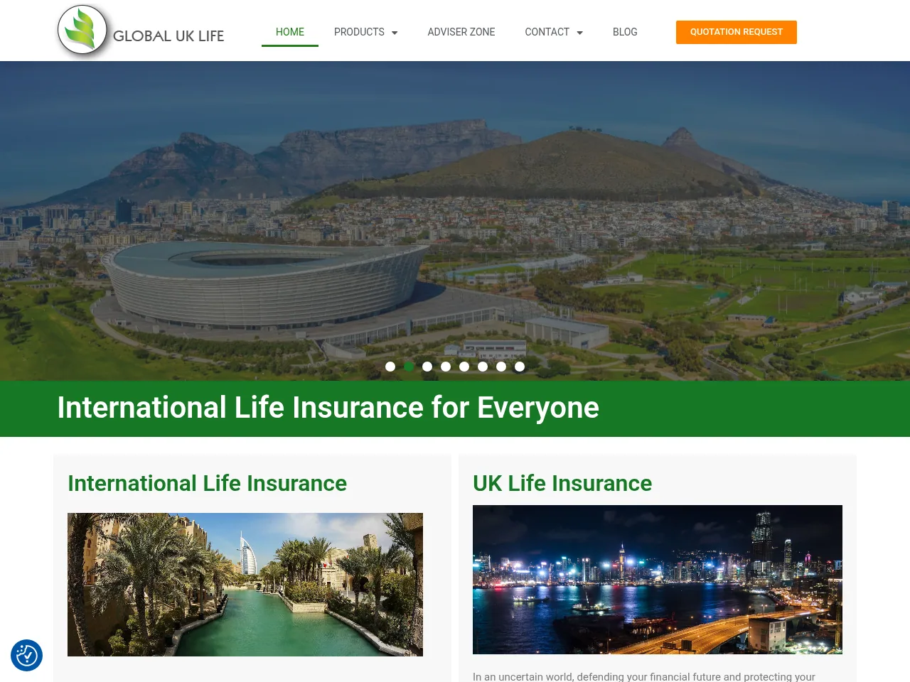 Global UK Life website preview