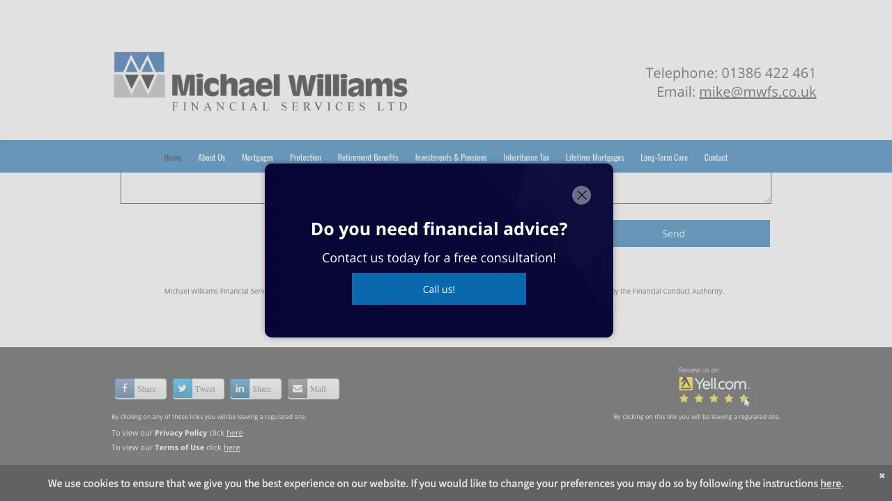 Michael Williams Financial Services Ltd website preview