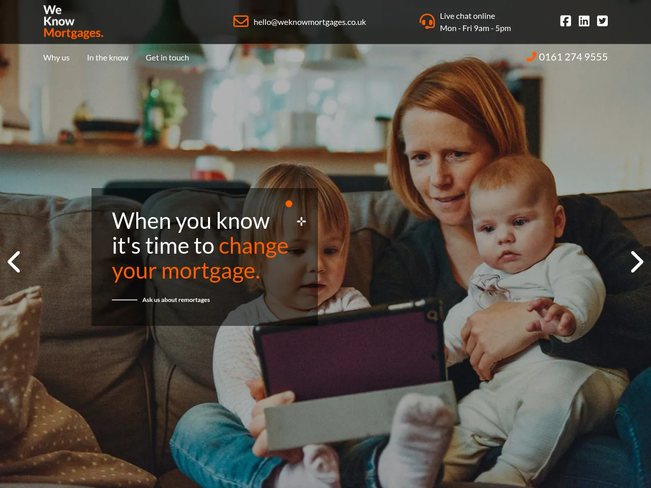 We Know Mortgages Ltd website preview