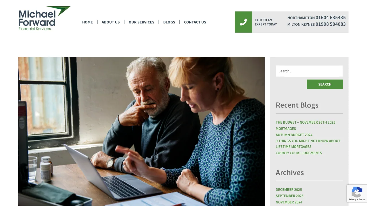 Michael Forward Financial Services Ltd website preview