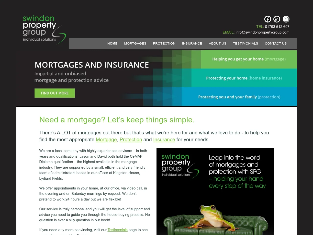 Swindon Property Group website preview