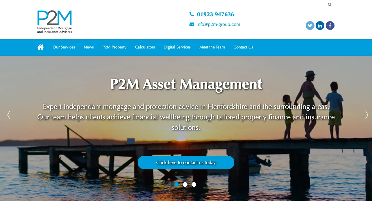 P2M Group Ltd website preview