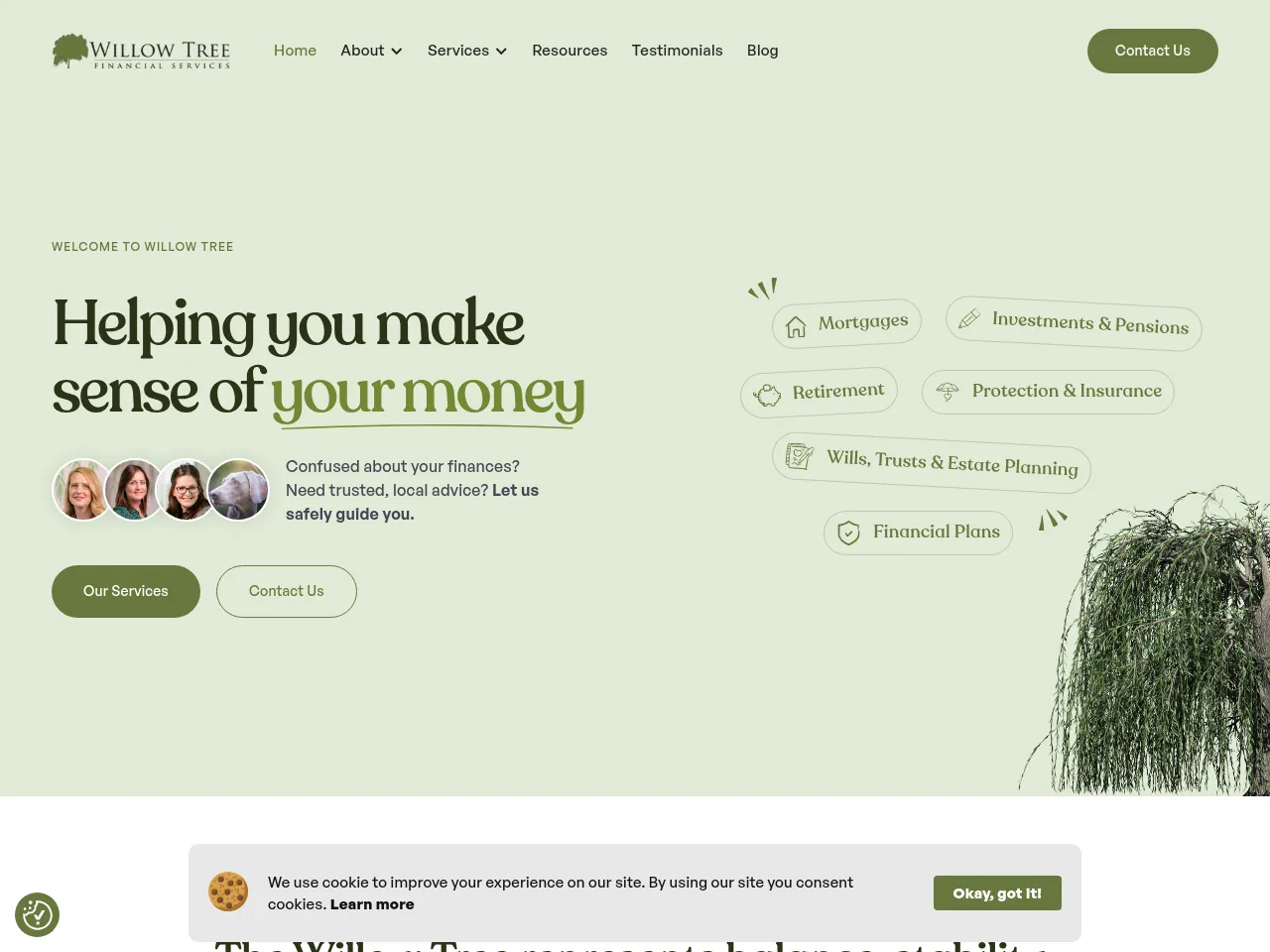 Willow Tree Financial Services website preview