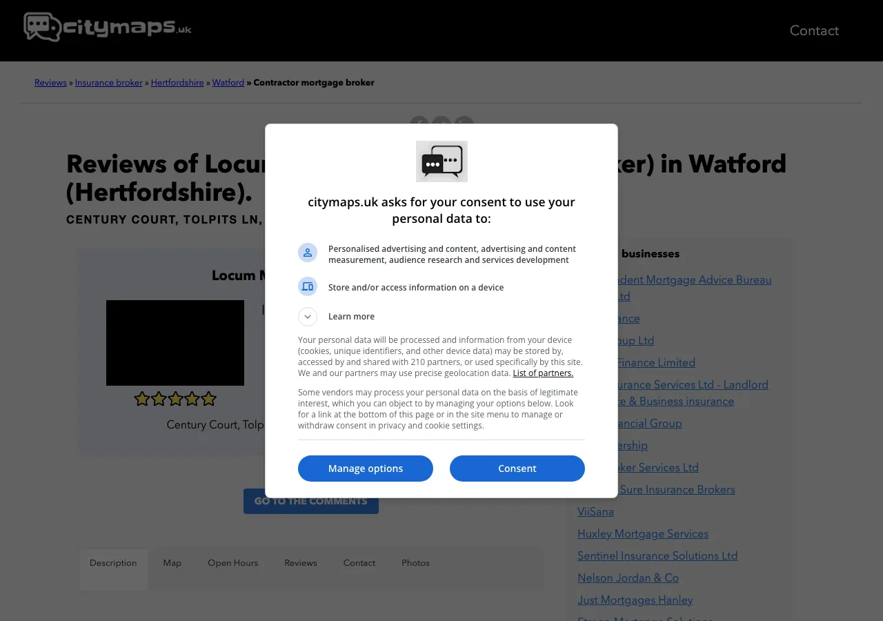 Locum Mortgages website preview