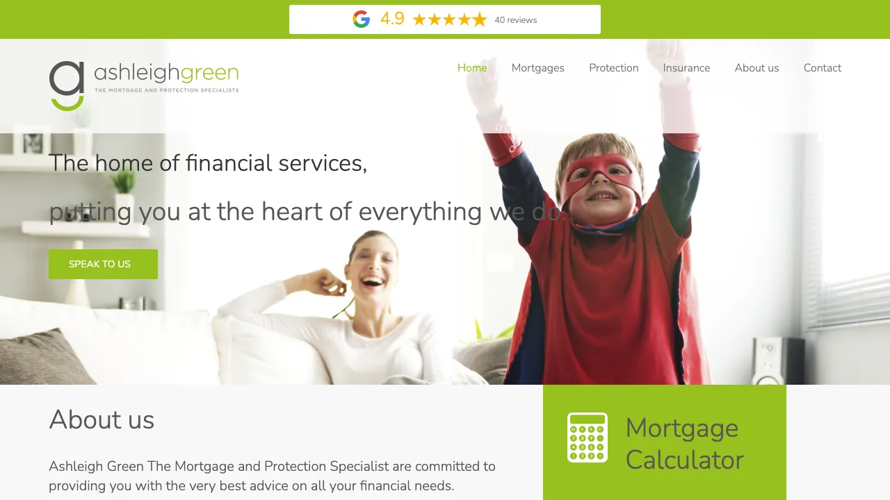Ashleigh Green The Mortgage and Protection Specialists website preview