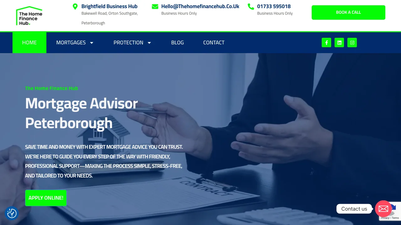 The Home Finance Hub website preview